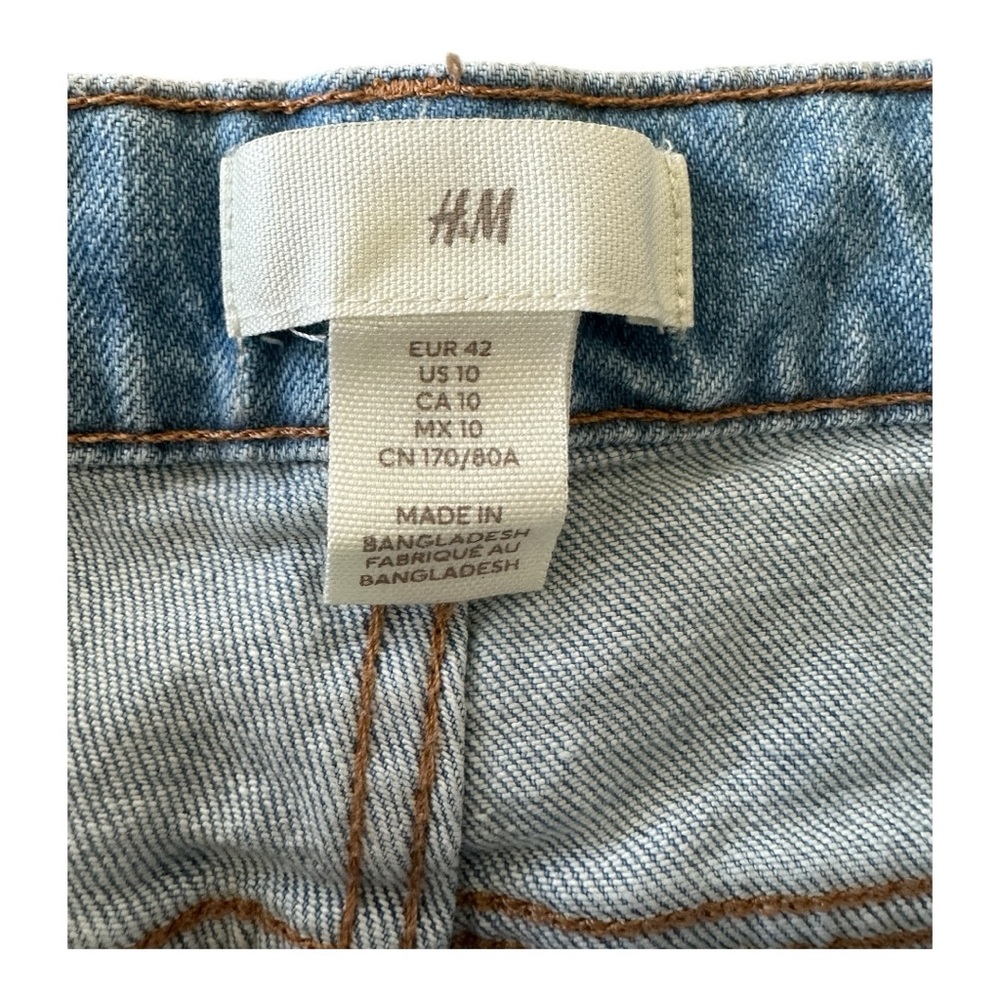 NWT H&M Light Wash Denim Bermuda Shorts – Size 10 (fits 8-10) - Picture 4 of 9